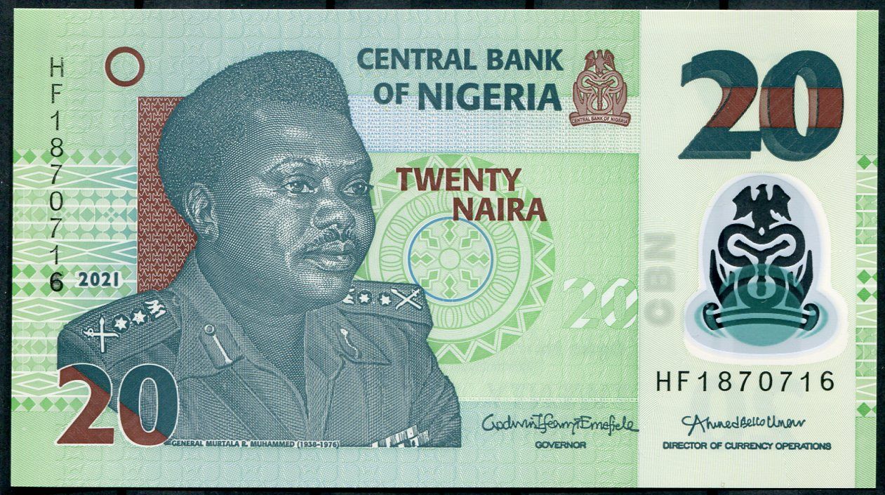 Nigerie (P 34q) 20 NAIRA (2021) - UNC