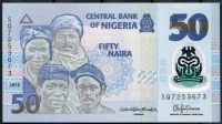 Nigérie (P 40e) 50 NAIRA (2015) - UNC