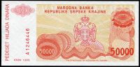 Republika Srbská Krajina (P R21) 50 000 DINARA (1993) - UNC