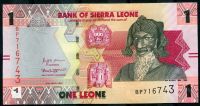 Sierra Leone (P 34) bankovka 1 LEONE (2022) měnová reforma - UNC | BP série, BS série