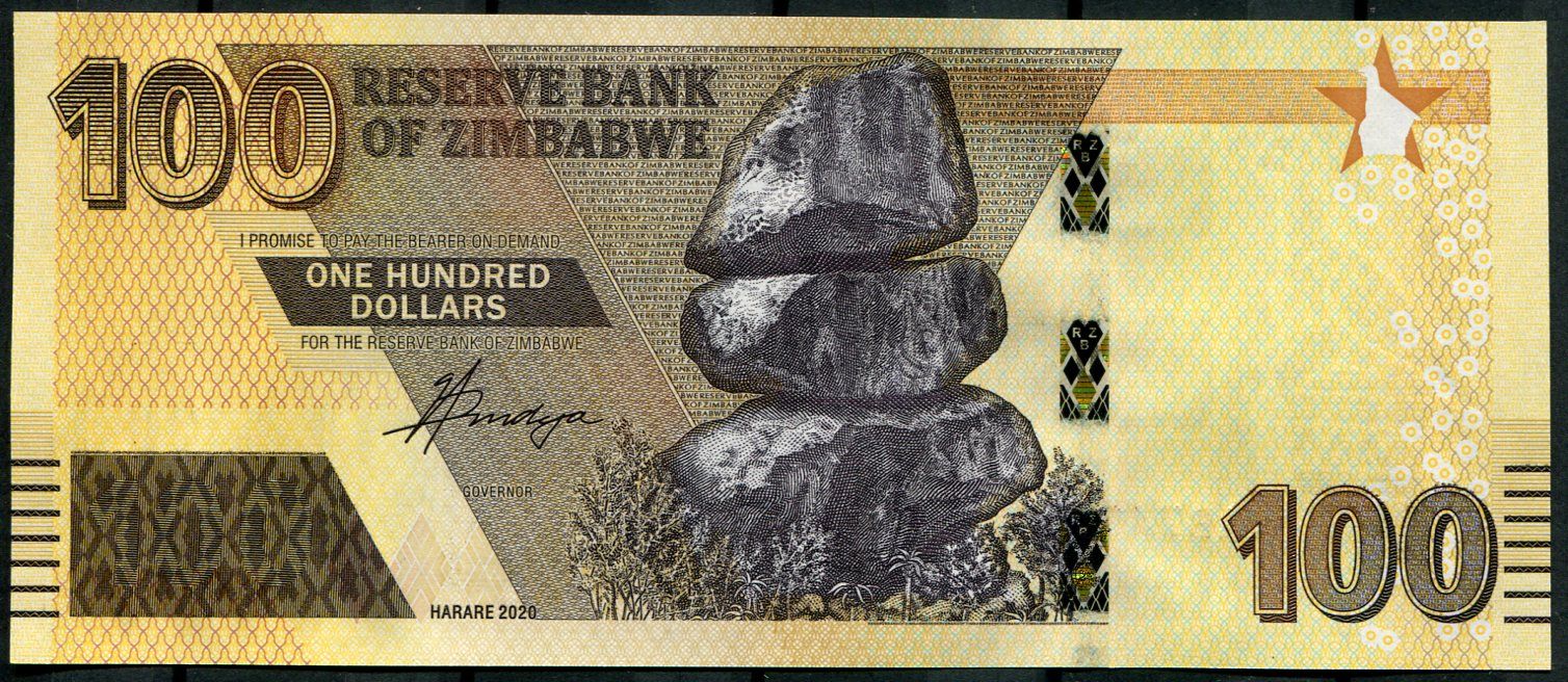 Zimbabwe (P 106) 100 dollars (2020) - UNC