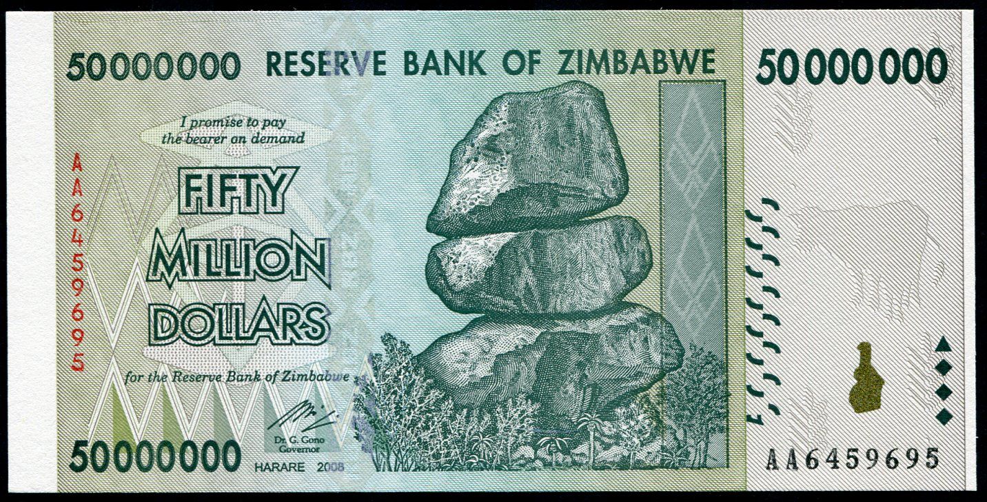 Zimbabwe - (P 79) 50 000 000 dollars (2008) - UNC