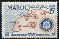 (1955) Mi.Nr. 387 ** Maroko - Rotary klub
