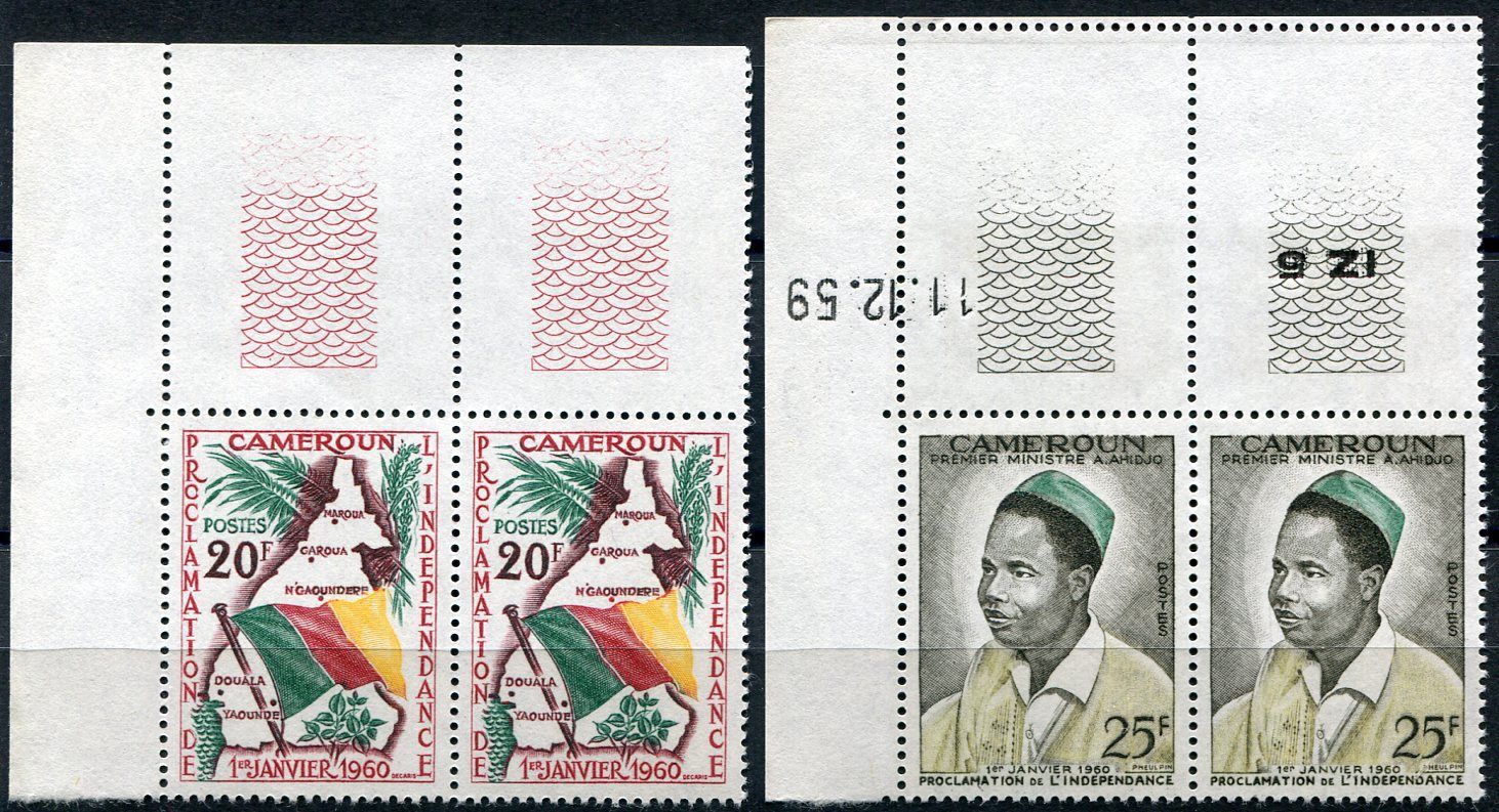 (1960) MiNr. 322 - 323 ** sp - Kamerun - 1. ledna nezávislost