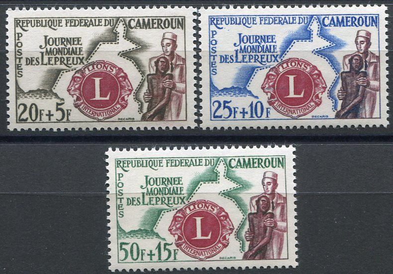 (1962) MiNr. 350 - 352 ** - Kamerun - Lions