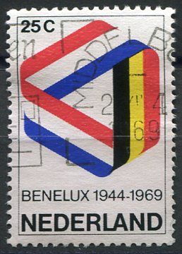 (1969) MiNr. 926 - O - Nizozemsko - 25 let Celní unie Beneluxu