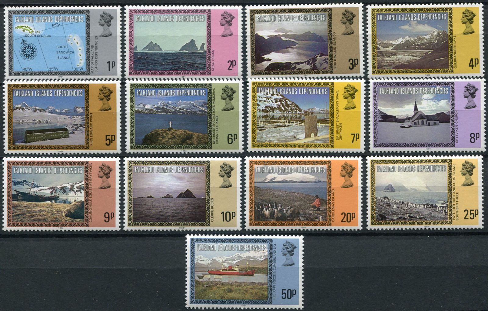 (1984) Mi.Nr. 78 - 90 II ** - Falklandy - závislé území - Krajiny