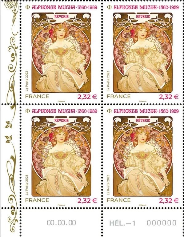 (2023) MiNr. 8563 ** - 4-bl - Francie - Alfons Mucha