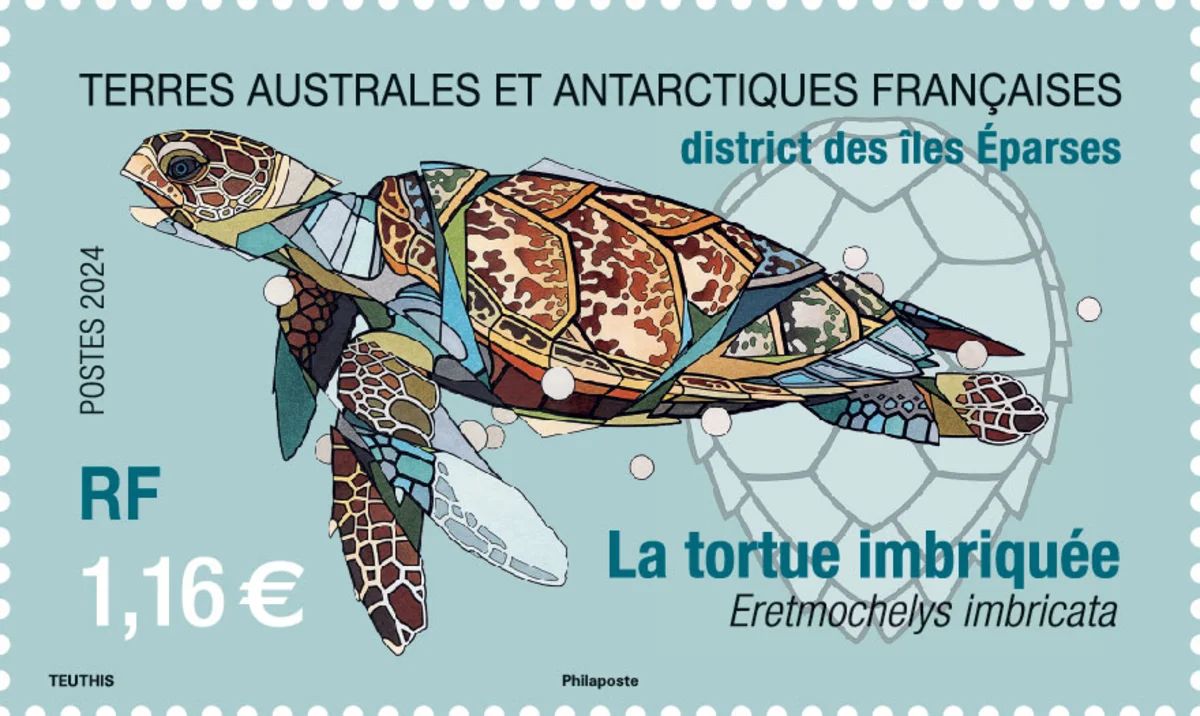 Post France (2024) MiNr. ** - Francouzská Antarktida - Mořská želva Hawksbill (Eretmochelys imbricata)
