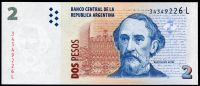 Argentina (P 352a.6) bankovka 2 Pesos (2013) - UNC