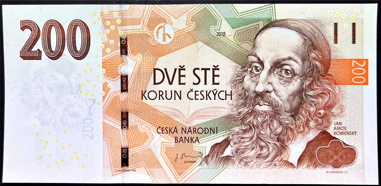 Česká republika (P 19h) 200 Kč (2018) - UNC