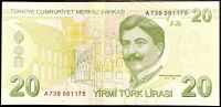 Turecko (P 224a) 20 Lir (2009) - UNC