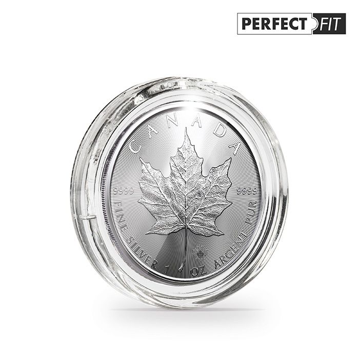 Leuchtturm ULTRA Perfect Fit - 38 mm - 1 oz. Maple Leaf Silver (bal. 100 ks)