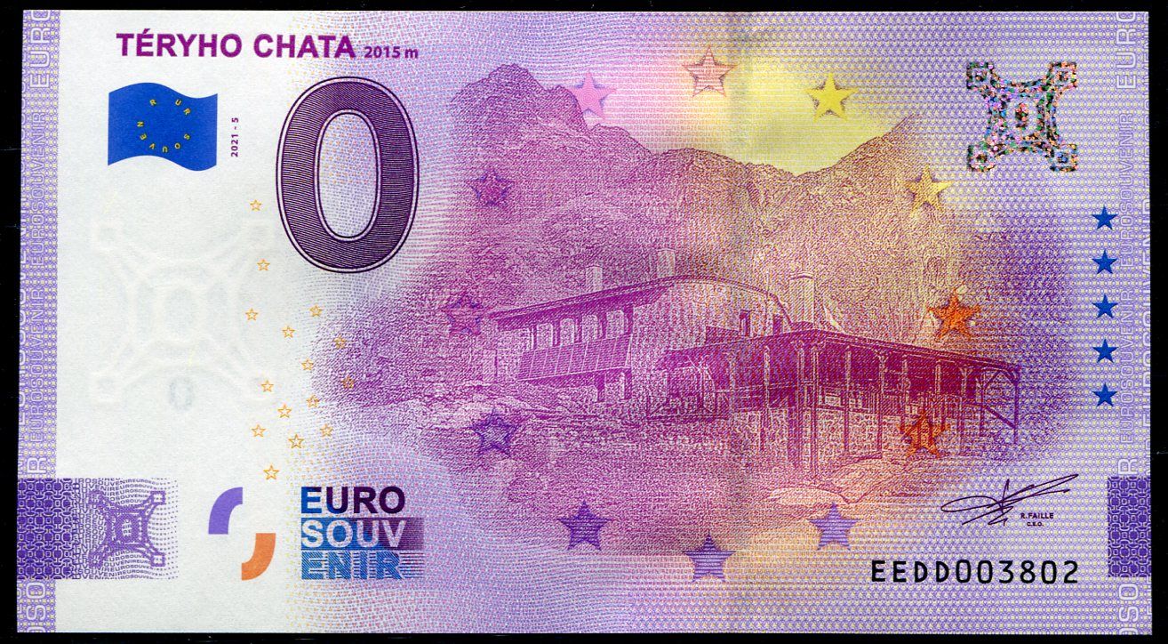 (2021-5) Slovensko - Vysoké Tatry - Téryho chata - € 0,- pamětní suvenýr