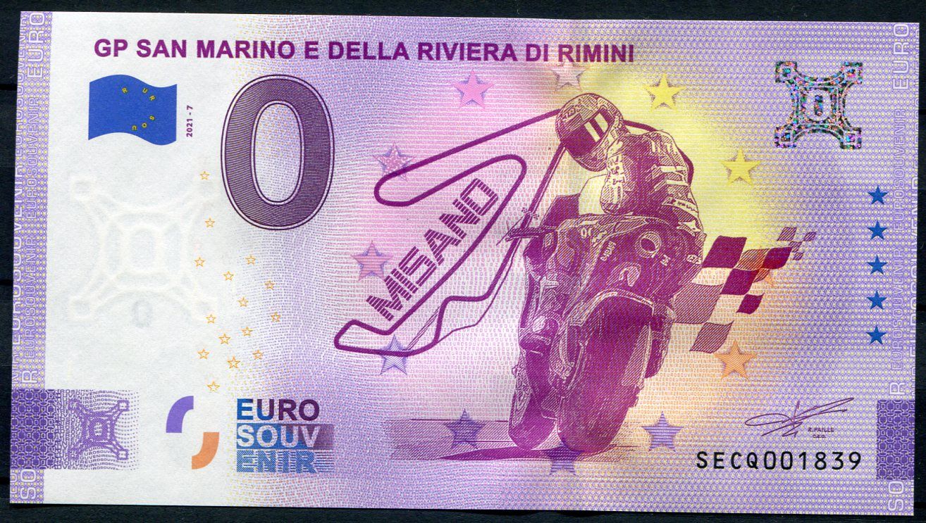 Eurosuvenir (2021-7) Itálie - GP San Marino - Rimini - € 0,- pamětní suvenýr