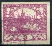 (1918) č. 2 - O - Československo I. - známka: Hradčany 3 h - fialová