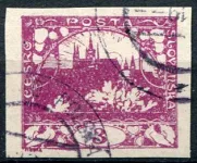 (1918) č. 2 - O - Československo I. - známka: Hradčany 3 h - fialová