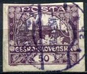 (1918) čr. 15 - O - Československo - známka: Hradčany 50 h - tmavě fialová