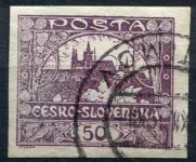 (1918) čr. 15 - O - Československo - známka: Hradčany 50 h - tmavě fialová