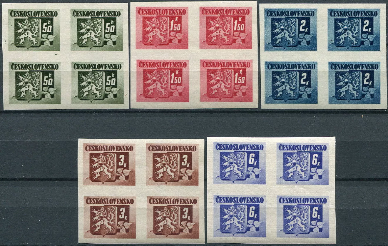 (1945) č. 363 - 370 A (4-bl) ** - Československo - Bratislavské vydaní