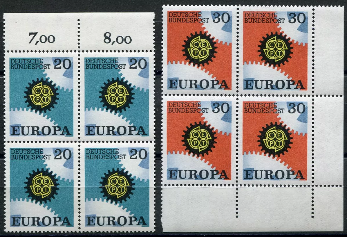 (1967) MiNr. 533 - 534 ** 4-er- Německo - C.E.P.T. Europa