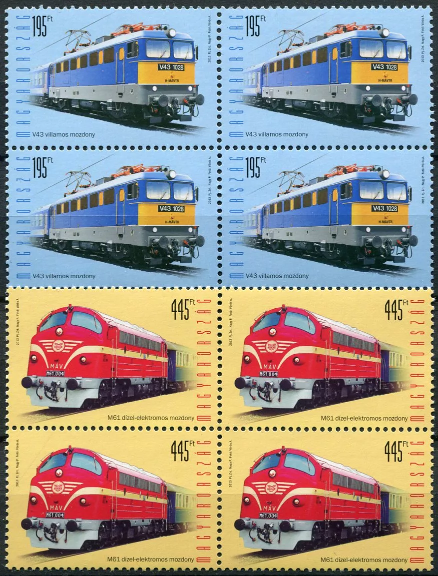 (2013) MiNr. 5633 - 5634 ** 4-bl - Maďarsko - lokomotivy