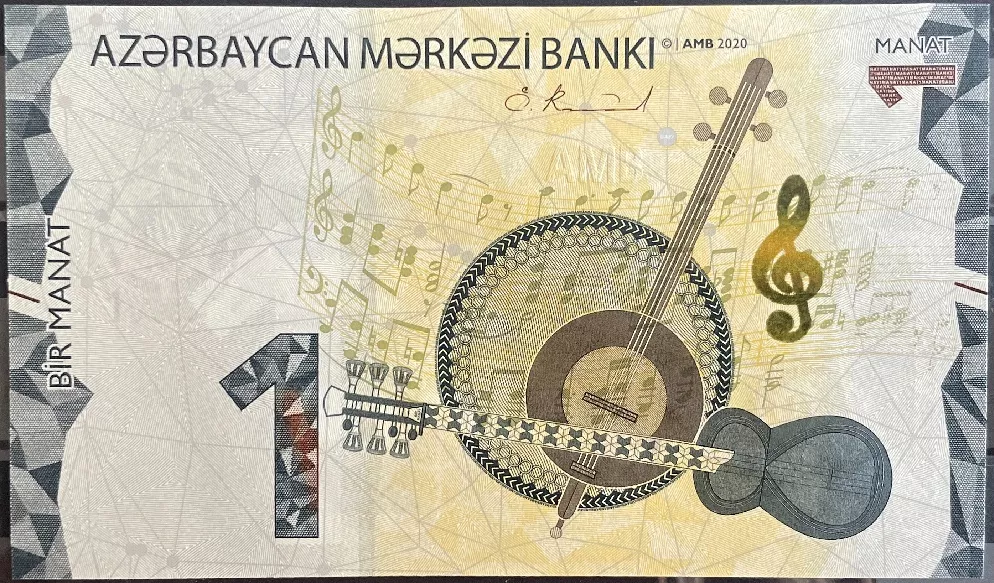 Azerbajdžán (P 38a) 1 Manat (2020) - UNC