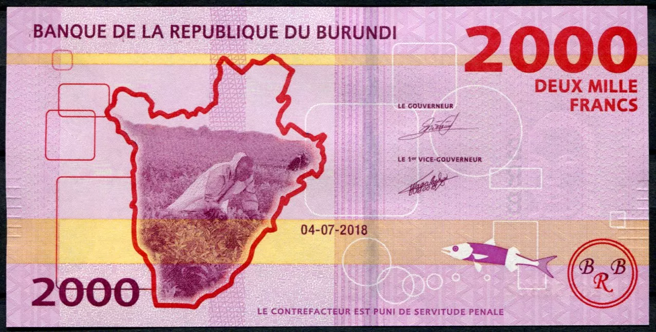 Burundi (P 52b) 2 000 Francs (2018) - UNC