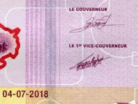 Burundi (P 52b) 2 000 Francs (2018) - podpis