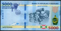 Burundi (P 53b) 5 000 Francs (2015) - UNC
