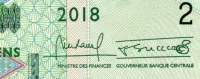 Guinea (P 48Aa) 2000 FRANCS (2018) - podpis