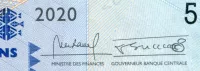 Guinea (P 50c) 20 000 FRANCS (2020) - podpis