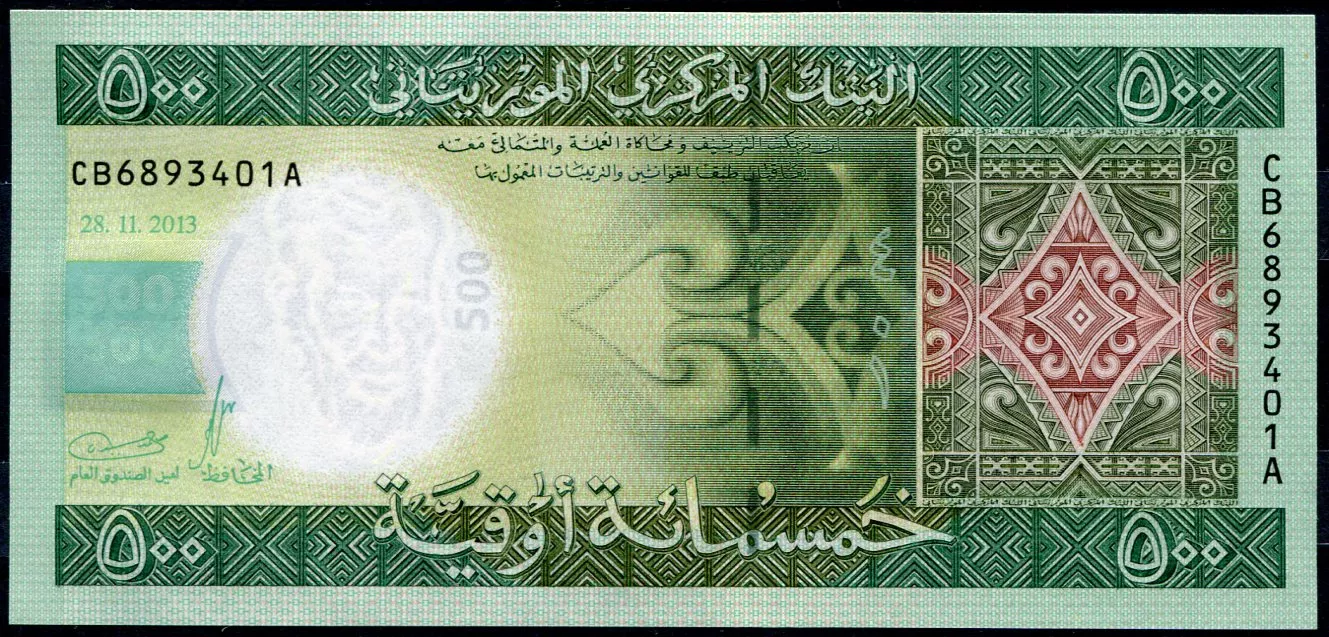 Mauretánie (P 18a) 500 Ouguiya (28.11.2013) - UNC