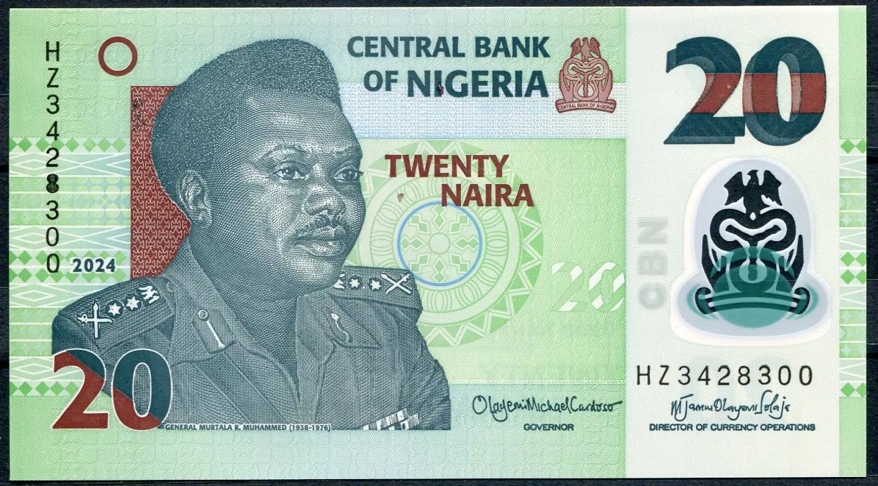 Nigerie (P 34s.2) 20 NAIRA (2024) - UNC polymer