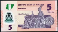 Nigerie - (P 38j) 5 NAIRA (2019) - UNC polymer