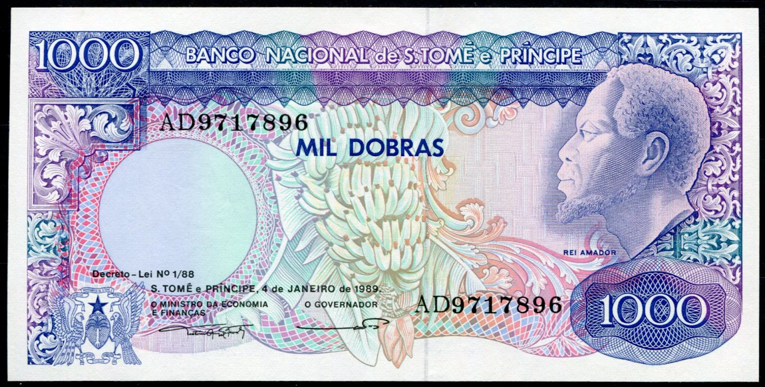 Sv. Tomáš a Princův ostrov (P 62) 1000 Dobras (1989) - UNC
