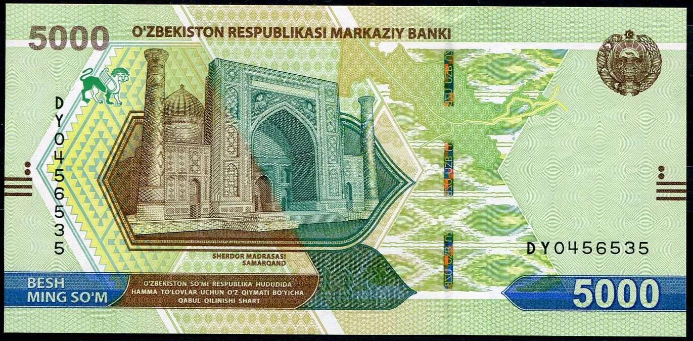 Uzbekistán (P 88) - 5000 Sum (2021) - UNC