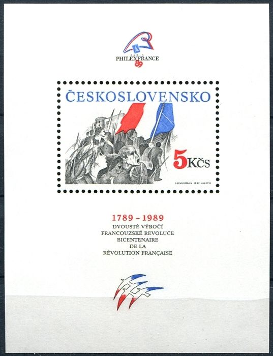 Českosloveská pošta (1989) A 2896 ** - Československo - 200. výročí Francouzské revoluce