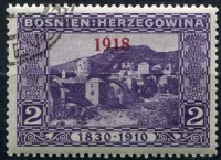 (1918) MiNr. 147 - O - Bosna a Hercegovina (Rakousko-Uhersko) - most v Mostaru - přetisk 1918