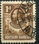(1925) MiNr. 2 - O - Severní Rhodesie - Král Jiří V. a zvířata