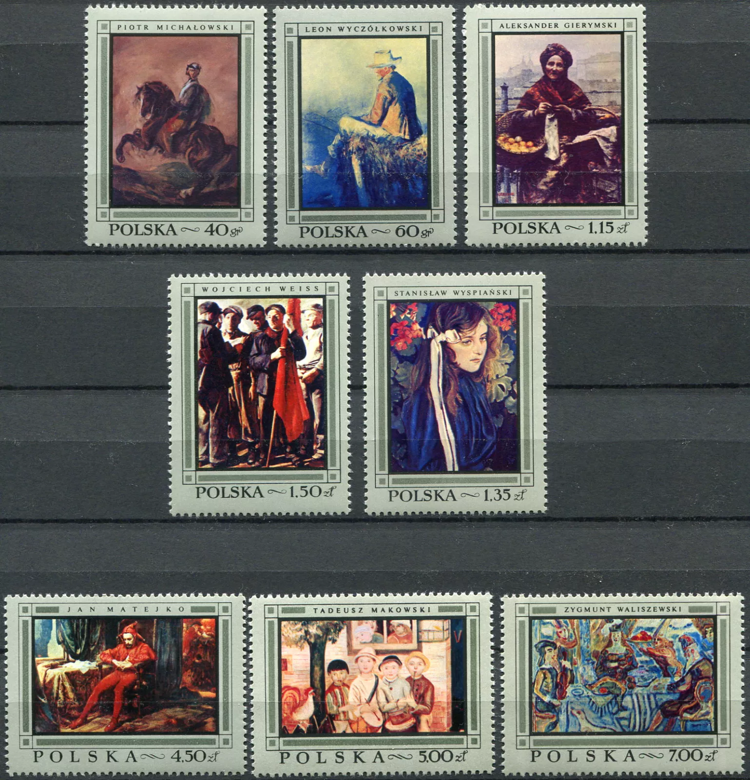 (1968) MiNr. 1864 - 1871 ** - Polsko - Umění - obrazy