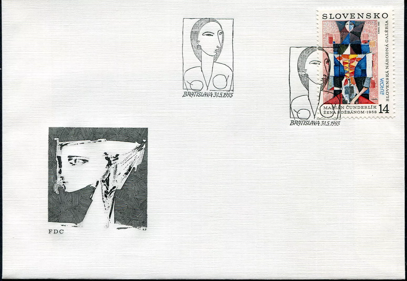 (1993) Pof. 13 (FDC) - Slovensko - Europa, umění