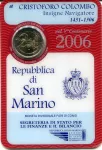 (2006) San Marino 2 € - Kryštov Kolumbus - mincovní karta