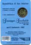 (2007) San Marino 2 € - Giuseppe Garibaldi - mincovní karta