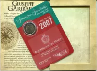 (2007) San Marino 2 € - Giuseppe Garibaldi - mincovní karta