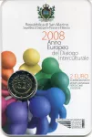 (2008) San Marino 2 € - Evropský rok mezikulturního dialogu - mincovní karta