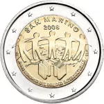 (2008) San Marino 2 € - Evropský rok mezikulturního dialogu - mincovní karta