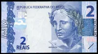 Brazílie (P 252 f) banovka 2 Reais (2023) - UNC | JE série Brazílie (P 252 f) 2 Reais (2023) - UNC