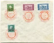 Československo - obálka - příl. razítko "Kde domov můj"; PRAHA 10 Hrad; J. K. Tyl, F. Škroup a,b,c,d