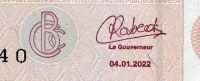 Kongo (P 97Ab) bankovka 50 FRANCS (2022) - UNC Vzor podpis